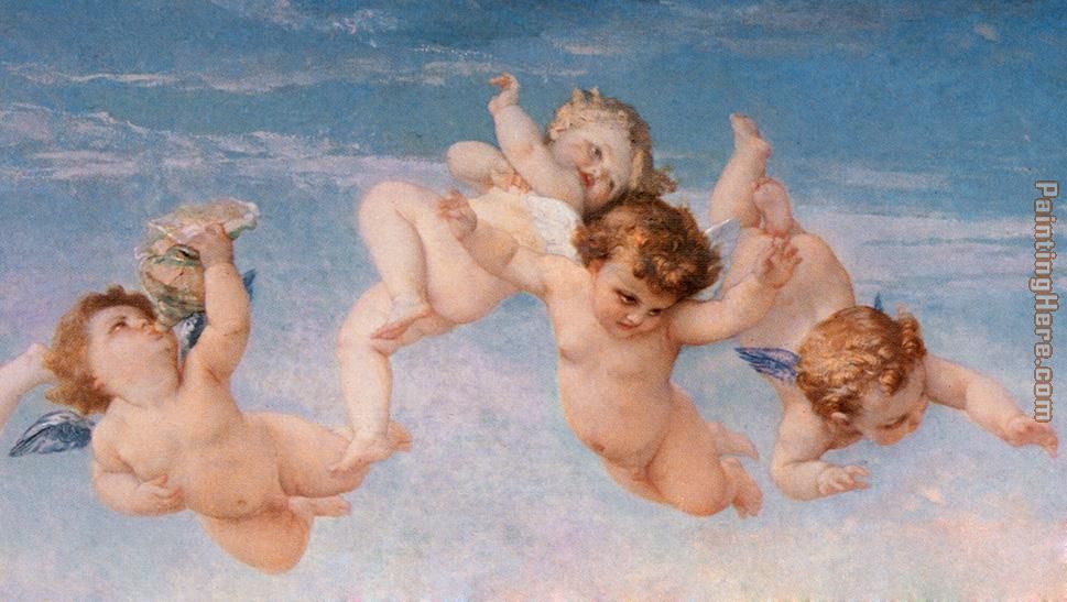 Birth of Venus detail painting - Alexandre Cabanel Birth of Venus detail art painting